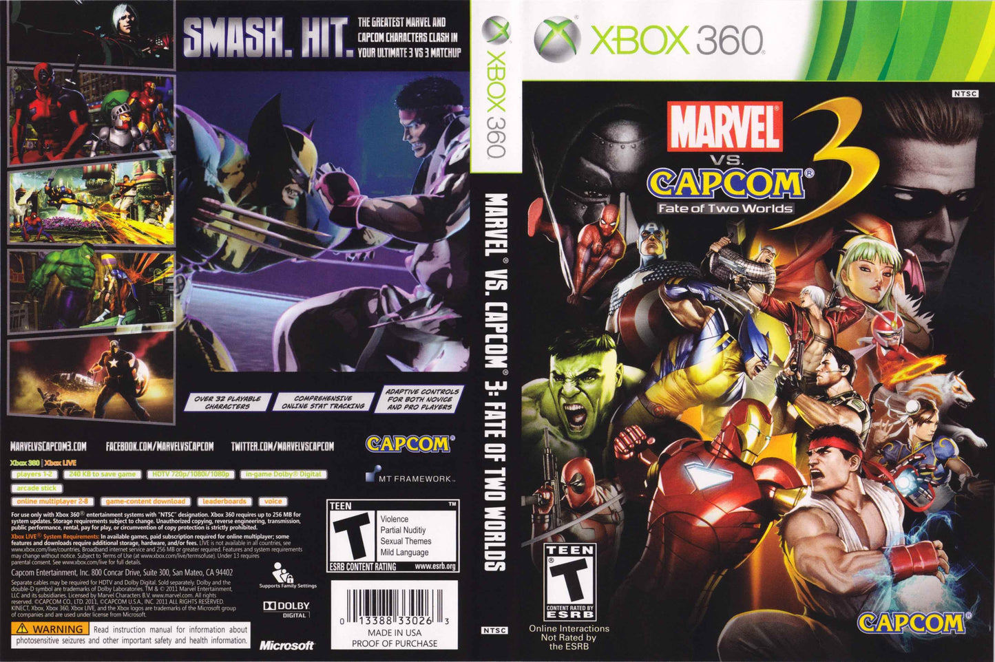 Marvel vs. Capcom 3 Fate of Two Worlds Cover Art - WOI Solutions