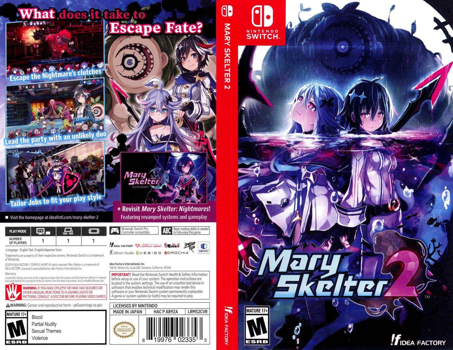 Mary Skelter 2 Cover Art - WOI Solutions