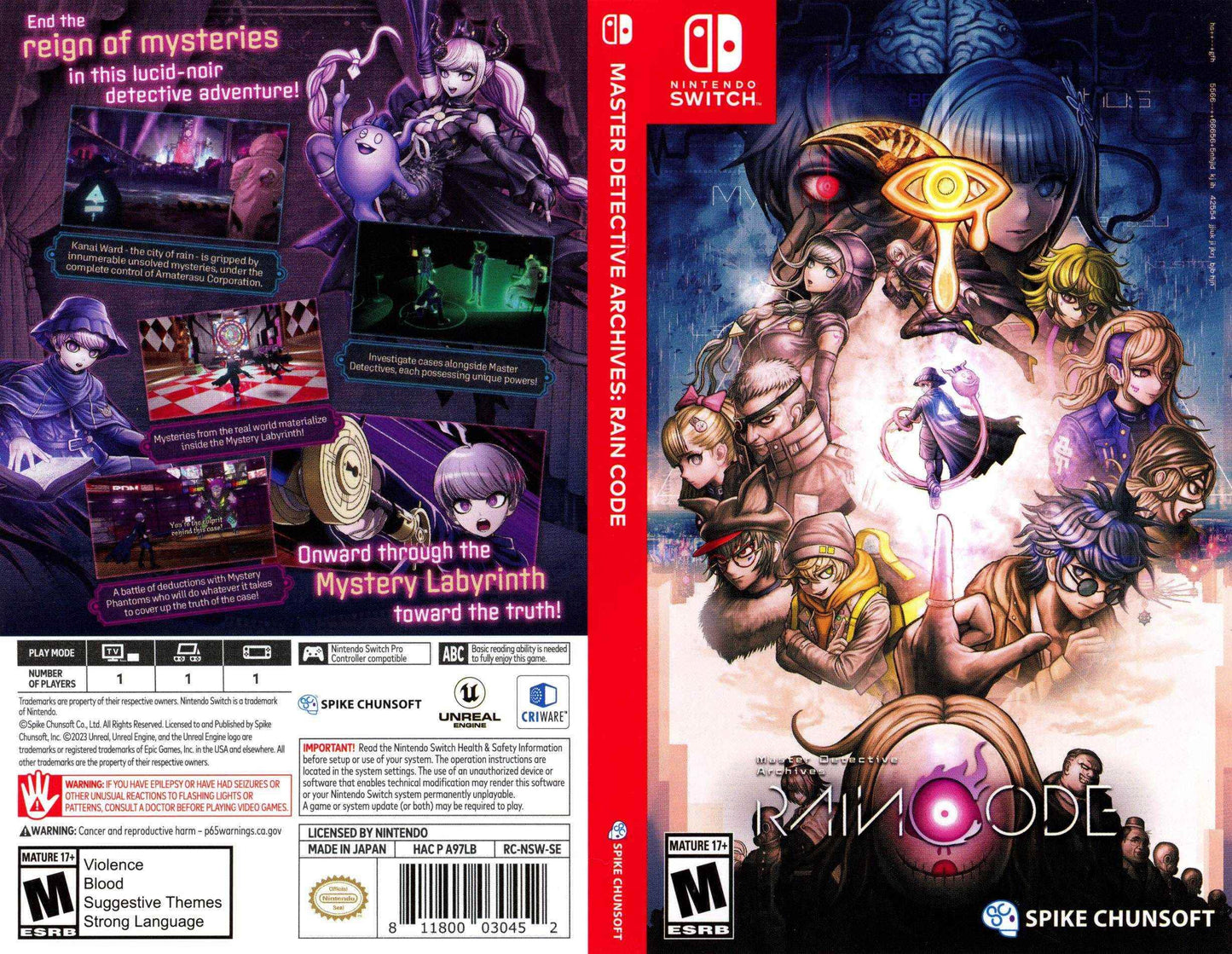 Master Detective Archives Rain Code Cover Art - WOI Solutions