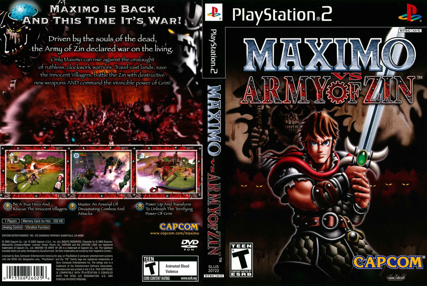 Maximo vs Army of Zin Cover Art - WOI Solutions