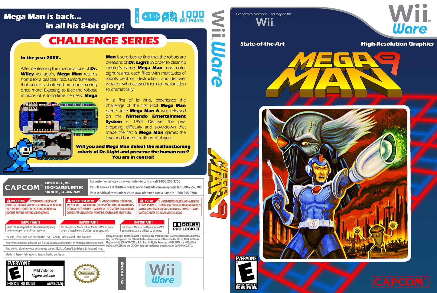 Mega Man 9 (WiiWare) Cover Art - WOI Solutions