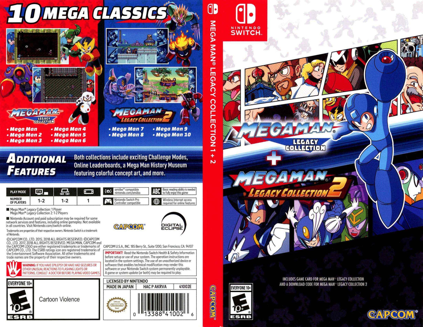 Mega Man Legacy Collection 1 + 2 Cover Art - WOI Solutions