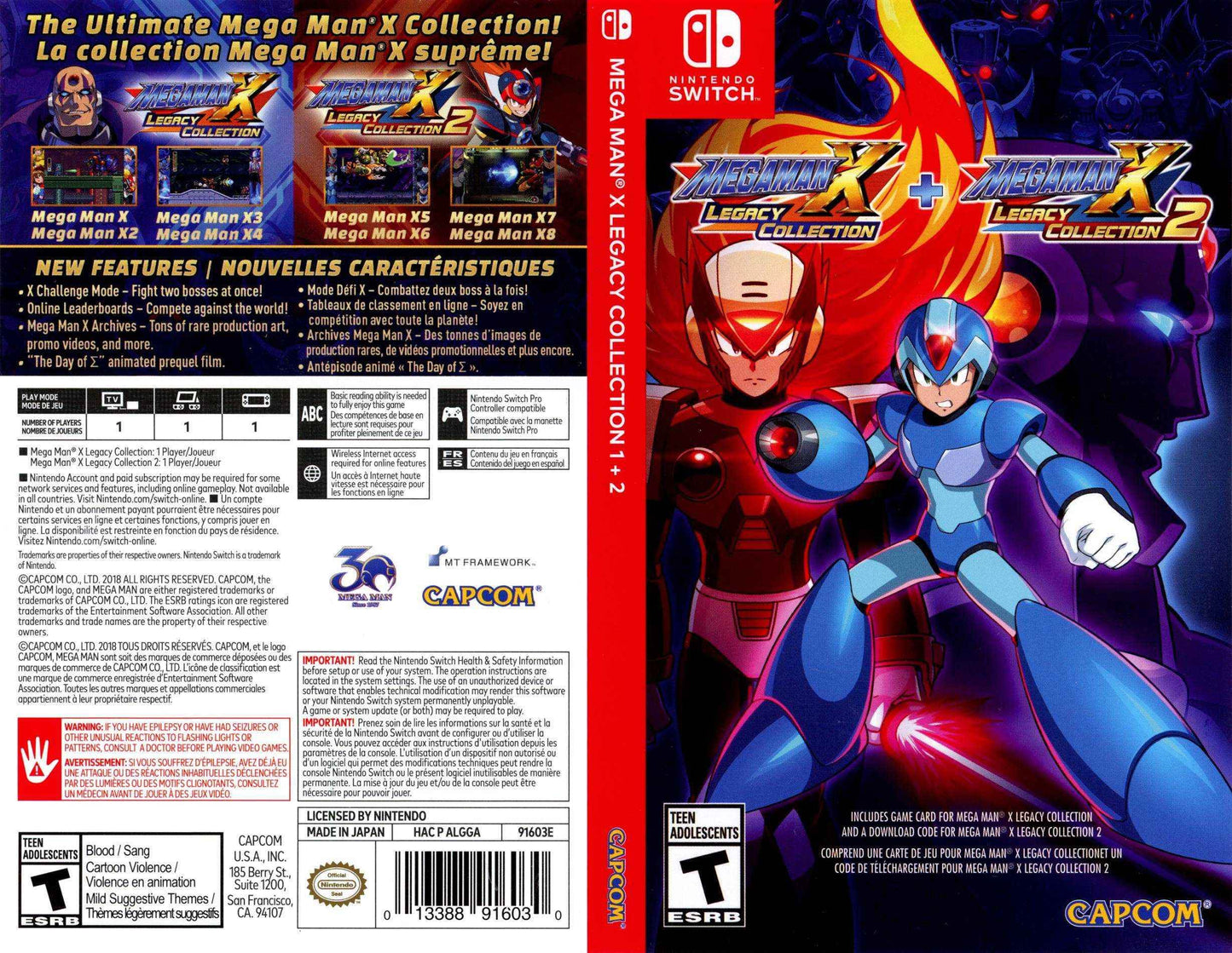 Mega Man X Legacy Collection 1 + 2 Cover Art - WOI Solutions