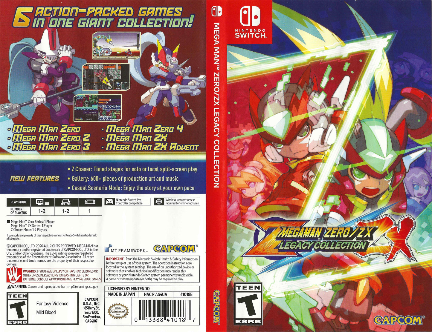Mega Man ZeroZX Legacy Collection Cover Art - WOI Solutions