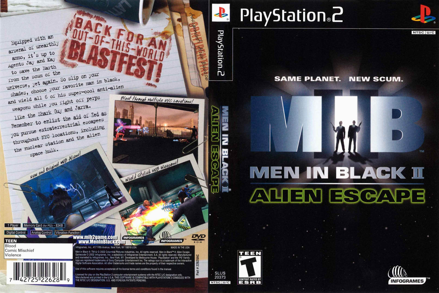 Men In Black II Alien Escape Cover Art - WOI Solutions