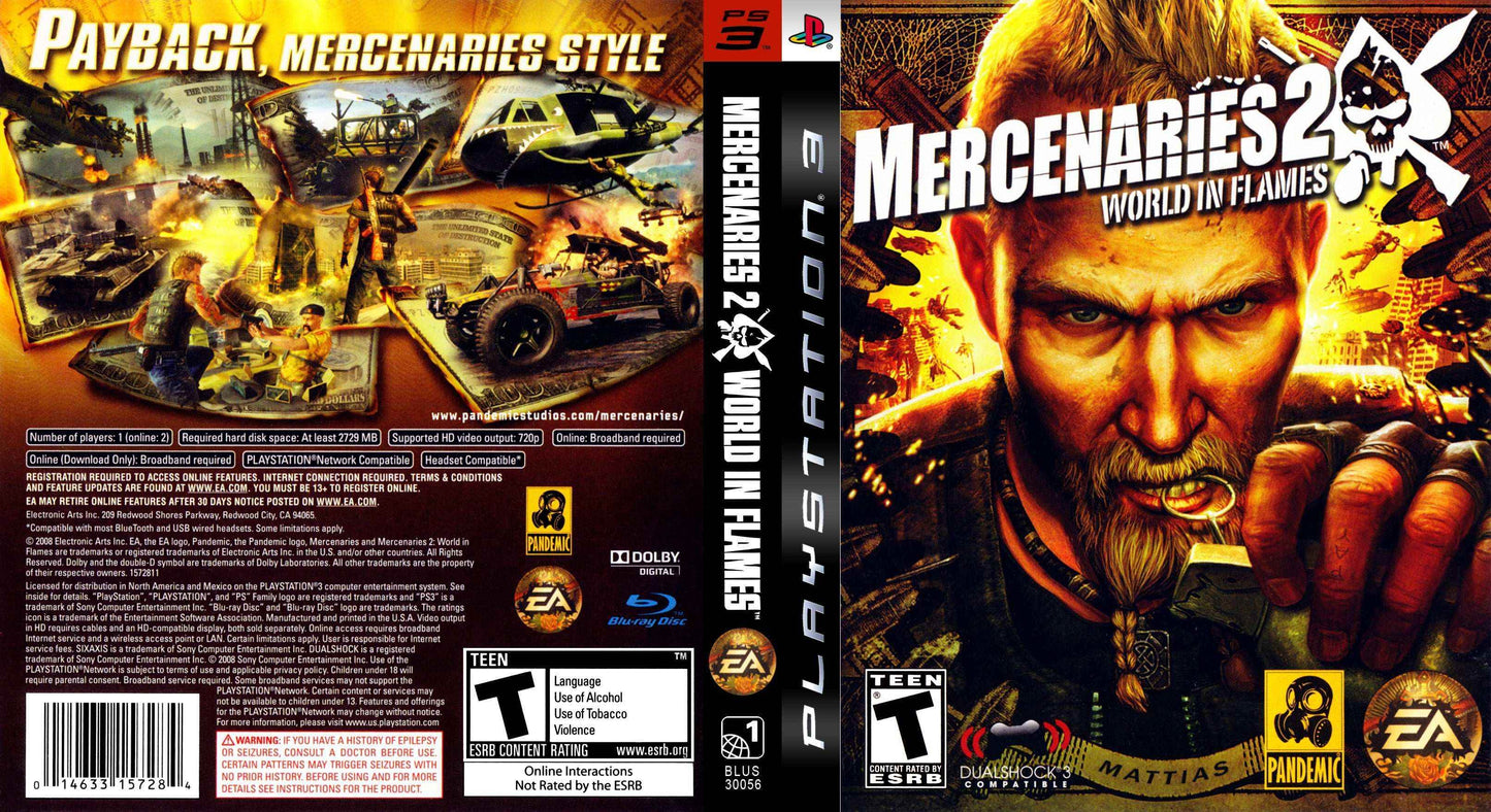 Mercenaries 2 World in Flames Cover Art - WOI Solutions