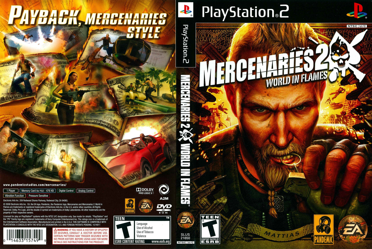Mercenaries 2 World in Flames Cover Art - WOI Solutions