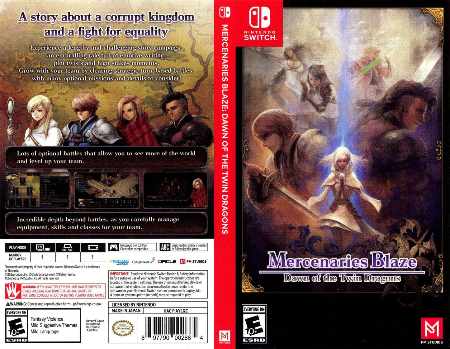 Mercenaries Blaze Dawn of the Twin Dragons Cover Art - WOI Solutions