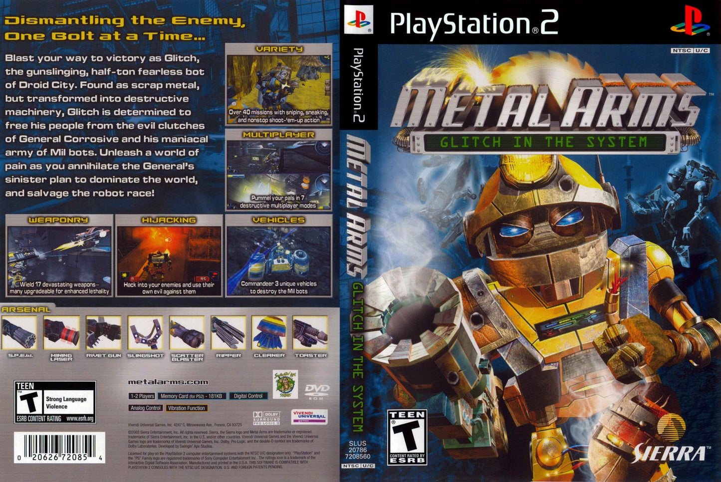 Metal Arms Glitch In The System Cover Art - WOI Solutions