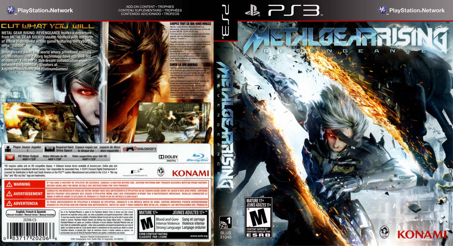 Metal Gear Rising Revengeance Cover Art - WOI Solutions