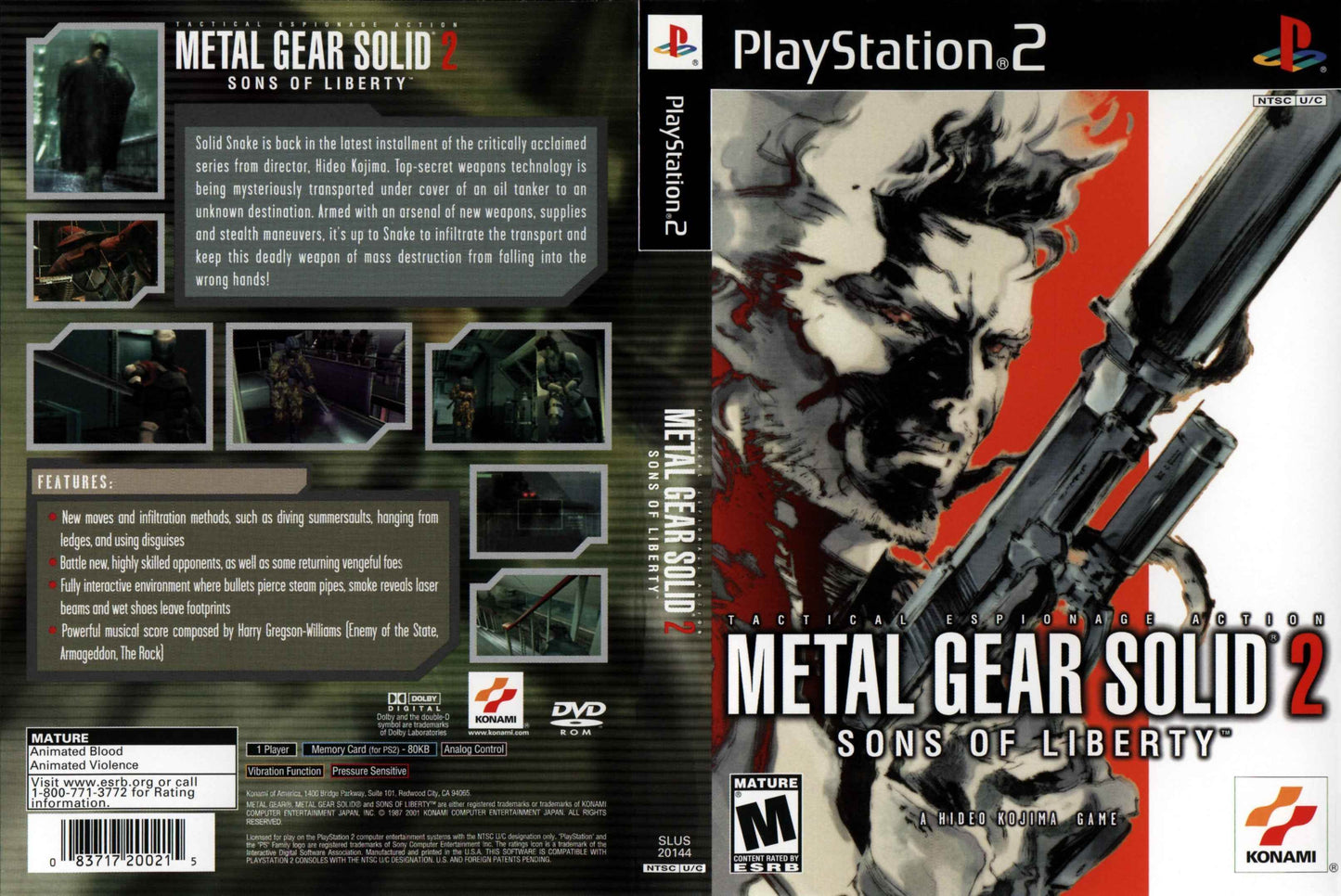 Metal Gear Solid 2 Sons of Liberty Cover Art - WOI Solutions