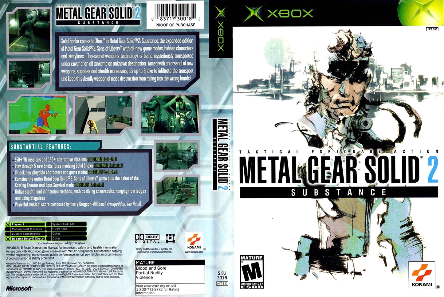 Metal Gear Solid 2 Substance Cover Art - WOI Solutions
