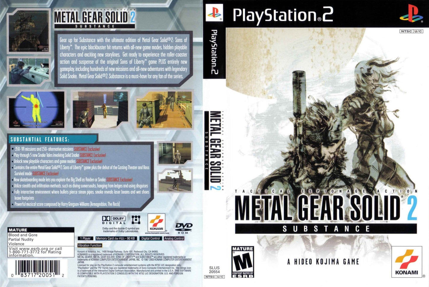Metal Gear Solid 2 Substance Cover Art - WOI Solutions