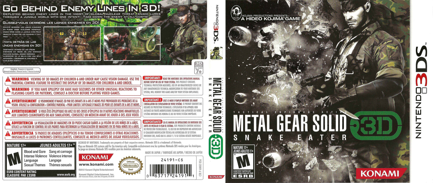 Metal Gear Solid 3D Snake Eater Cover Art - WOI Solutions