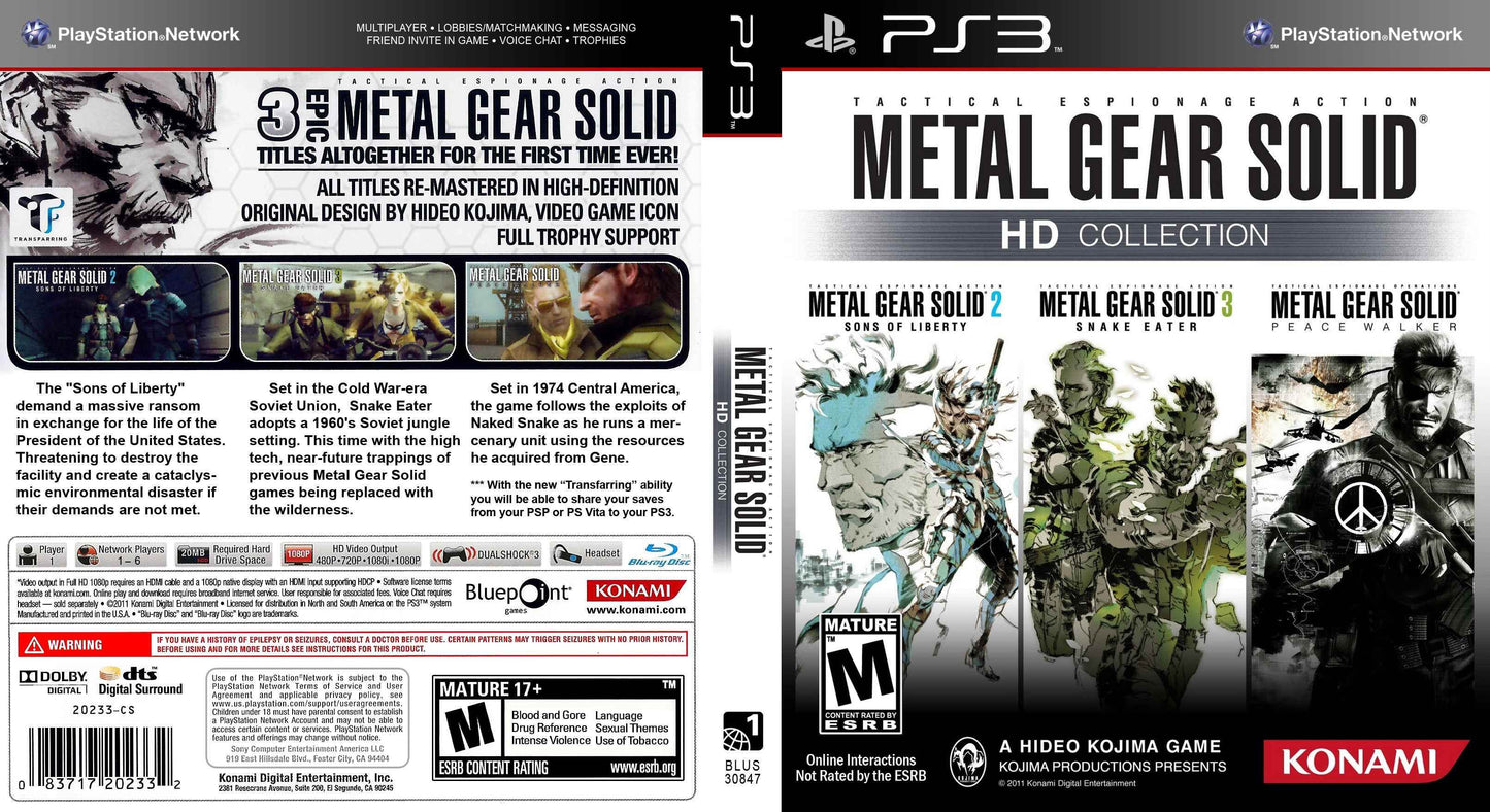 Metal Gear Solid HD Collection Cover Art - WOI Solutions