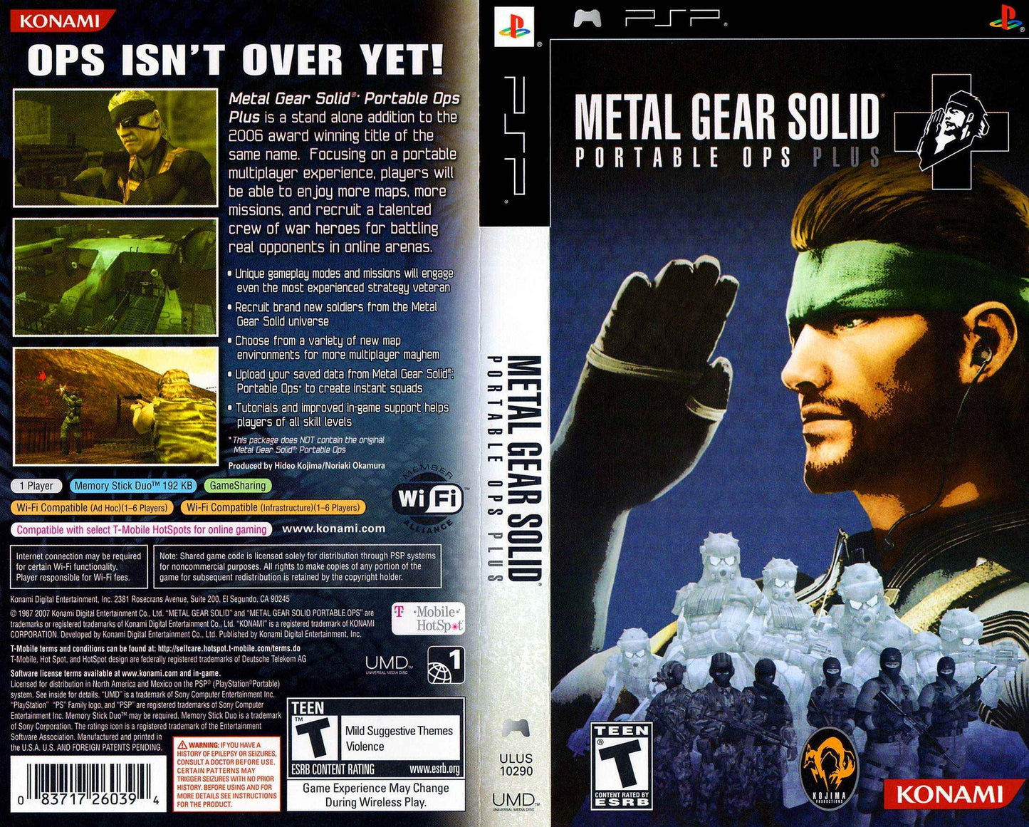 Metal Gear Solid Portable Ops Plus Cover Art - WOI Solutions