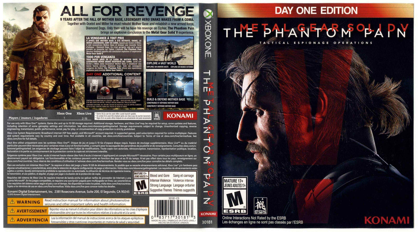 Metal Gear Solid V Phantom Pain Cover Art - WOI Solutions