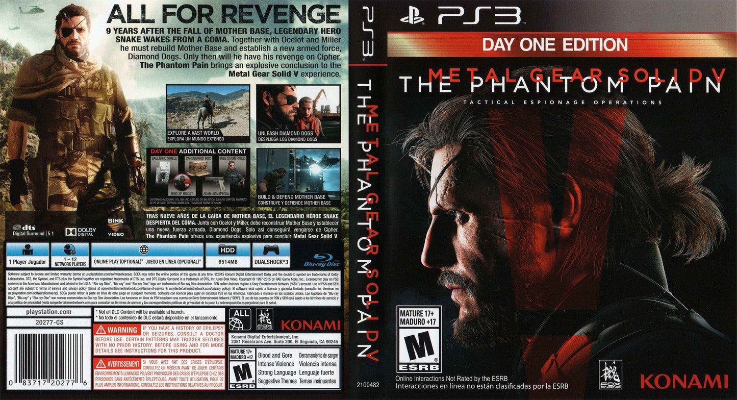 Metal Gear Solid V The Phantom Pain Cover Art - WOI Solutions