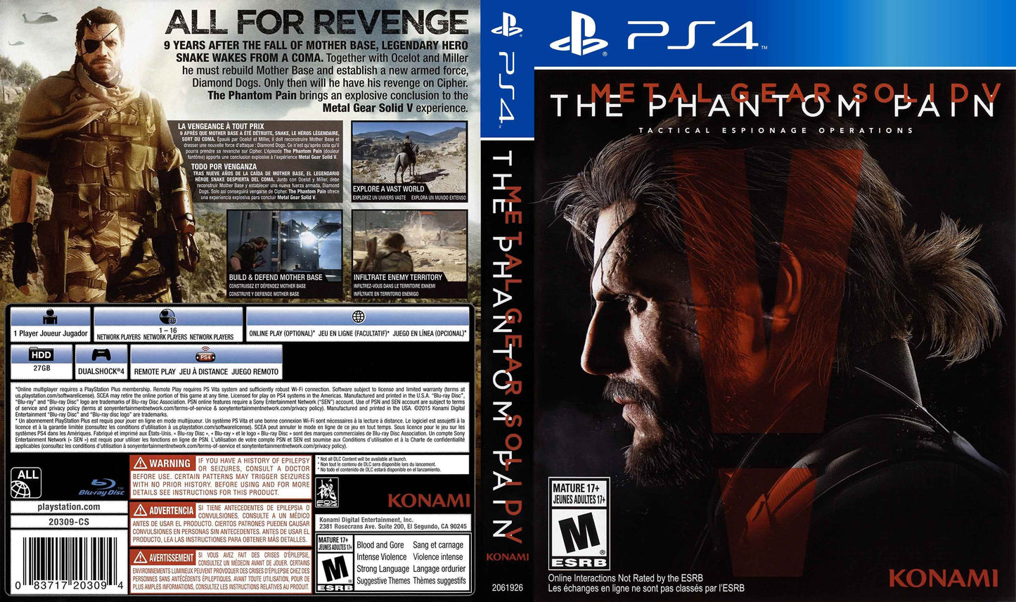 Metal Gear Solid V The Phantom Pain Cover Art - WOI Solutions