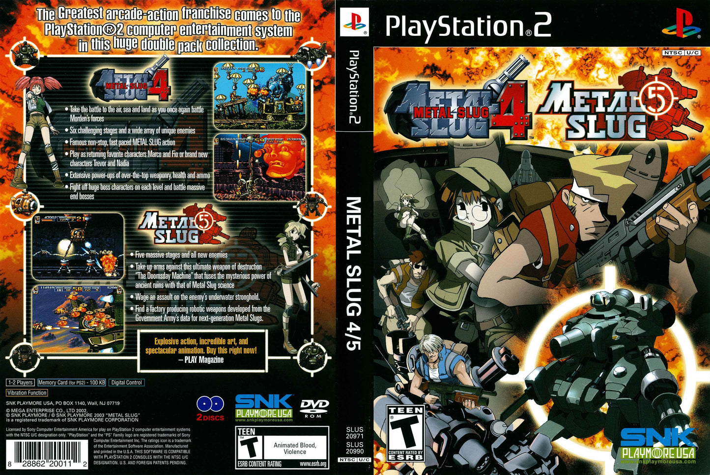 Metal Slug 4 and 5 Cover Art - WOI Solutions