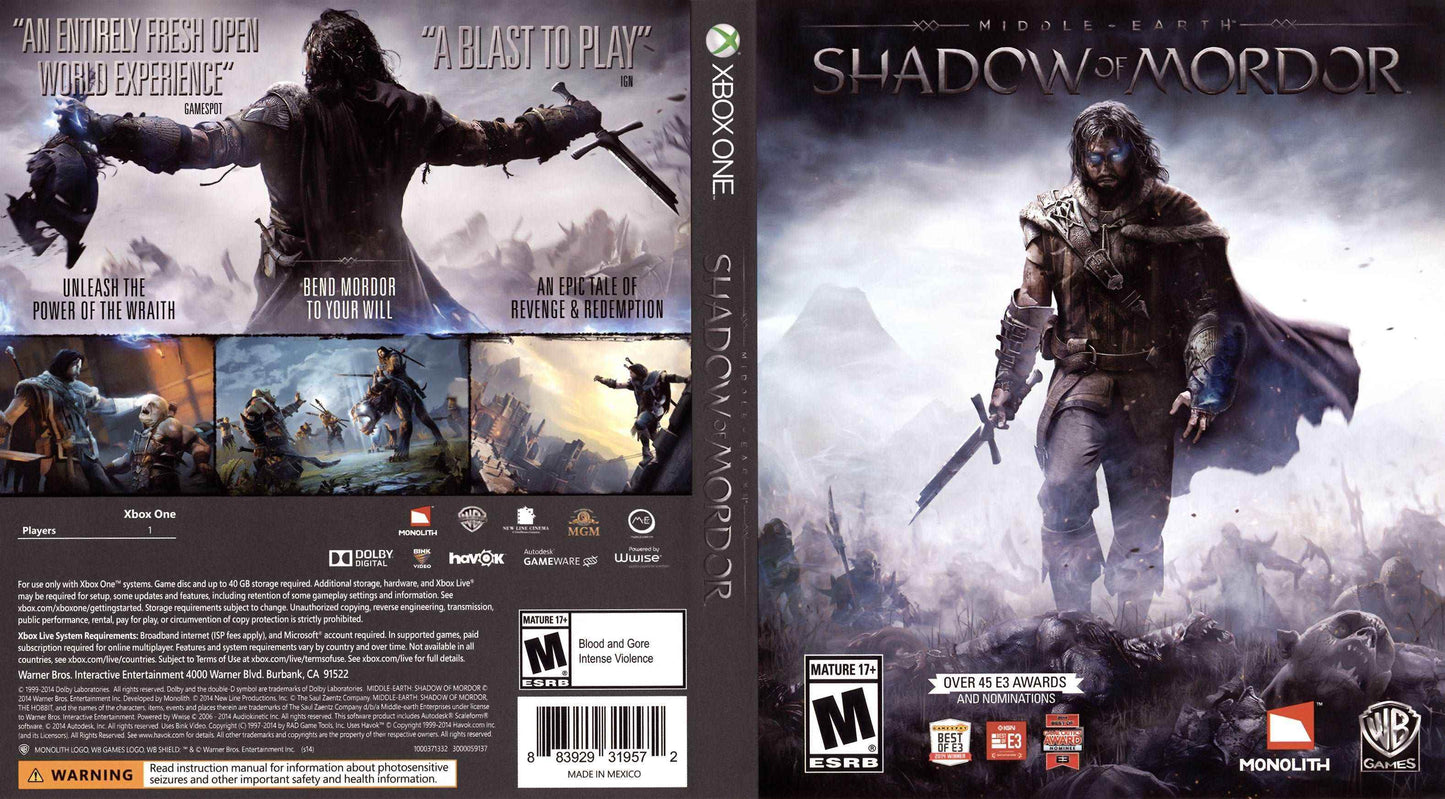 Middle-Earth Shadow of Mordor Cover Art - WOI Solutions