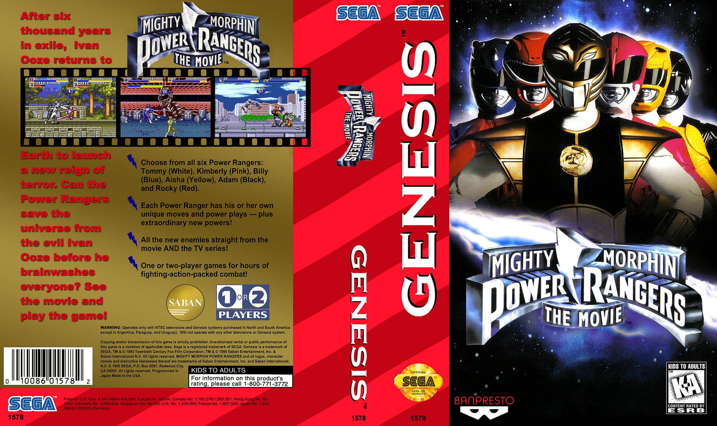Mighty Morphin Power Rangers The Movie Cover Art - WOI Solutions