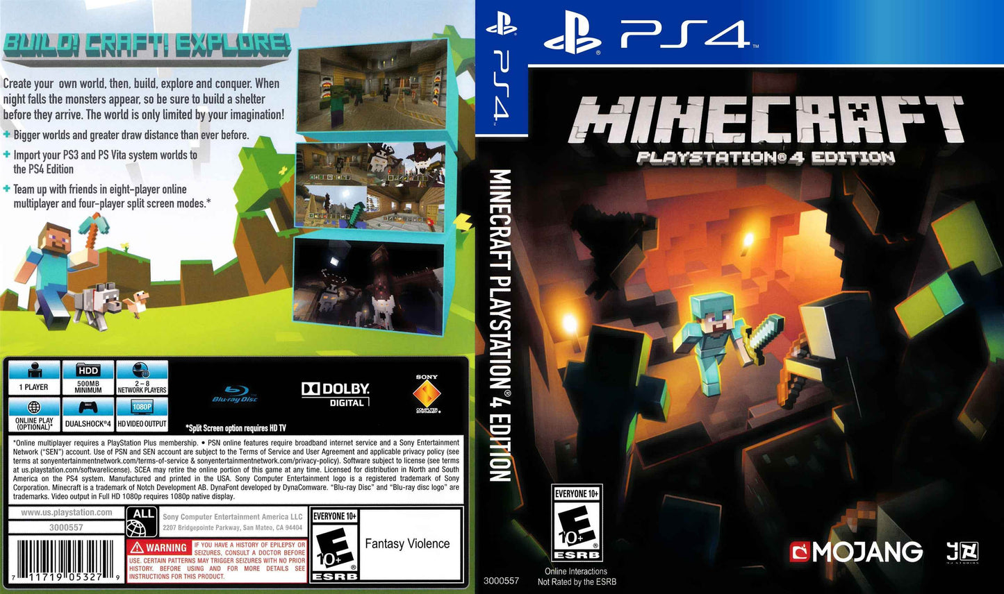 Minecraft Playstation 4 Edition Cover Art - WOI Solutions