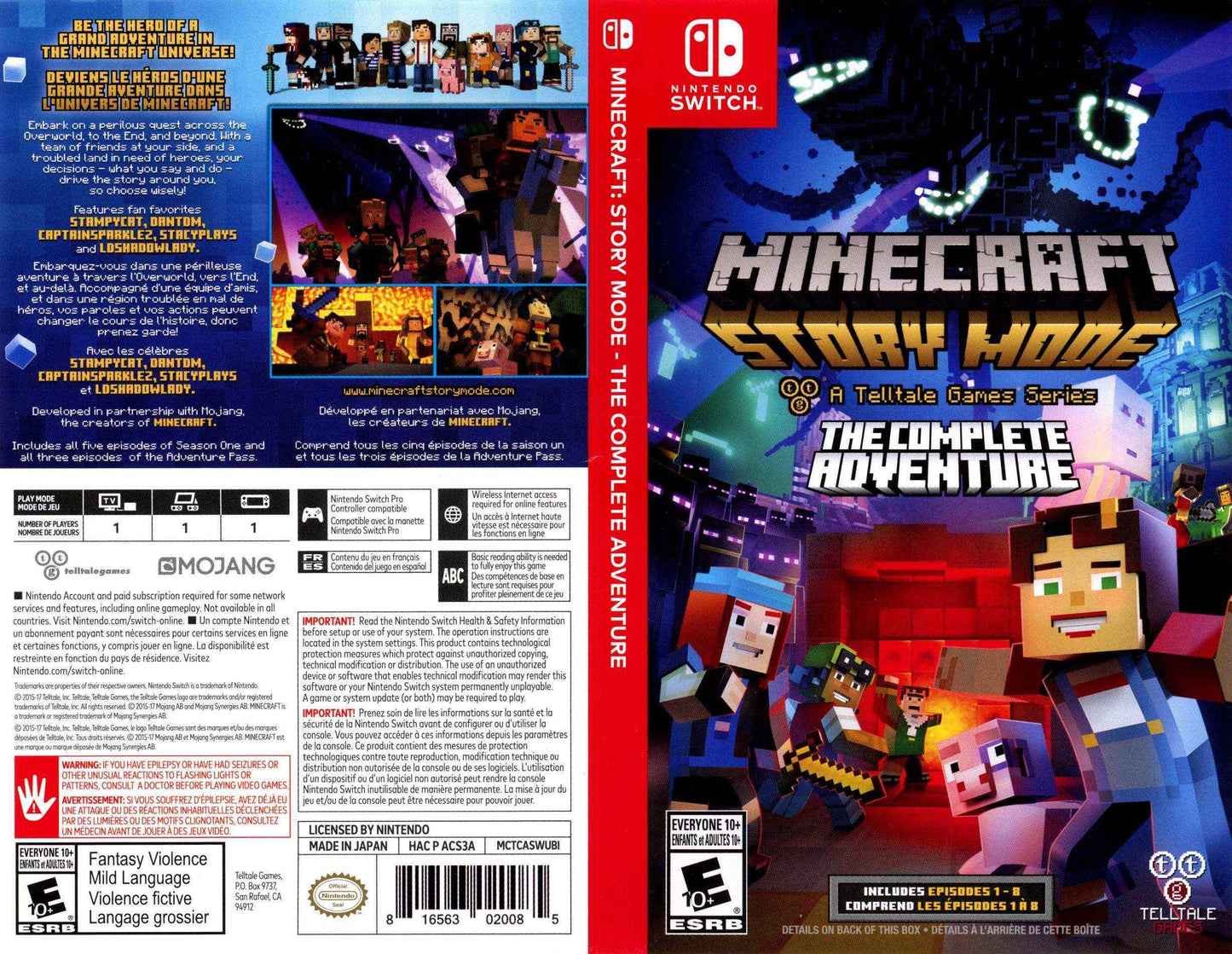 Minecraft Story Mode - The Complete Adventure Cover Art - WOI Solutions