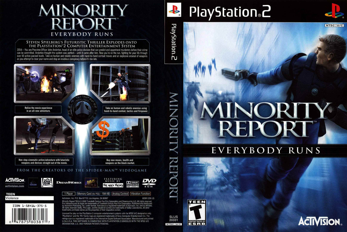 Minority Report Everybody Runs Cover Art - WOI Solutions