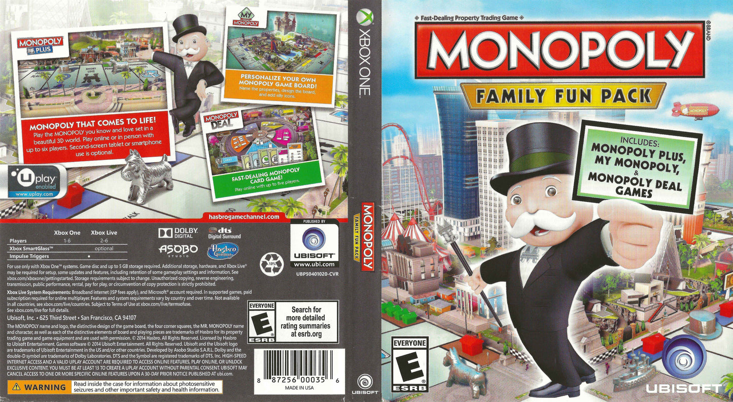 Monopoly Family Fun Pack Cover Art - WOI Solutions