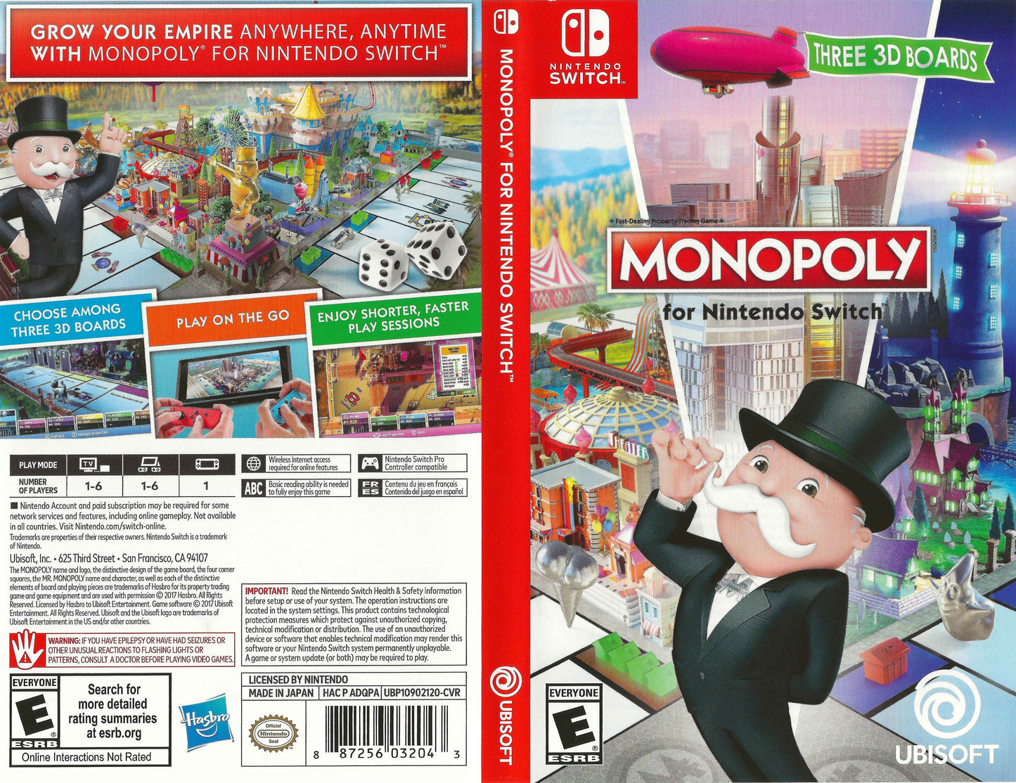 Monopoly for Nintendo Switch Cover Art - WOI Solutions