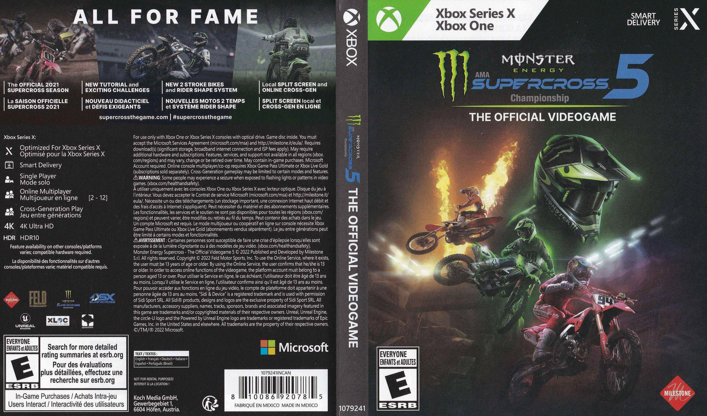 Monster Energy Supercross 5 Cover Art - WOI Solutions