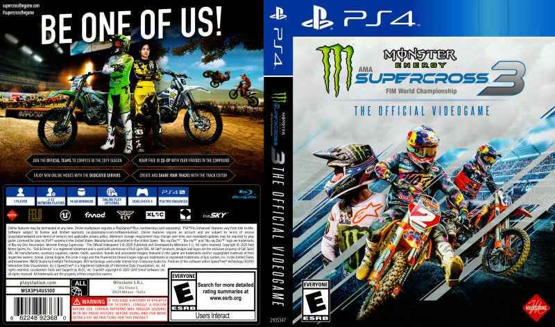 Monster Energy Supercross The Official Videogame 3 Cover Art - WOI Solutions