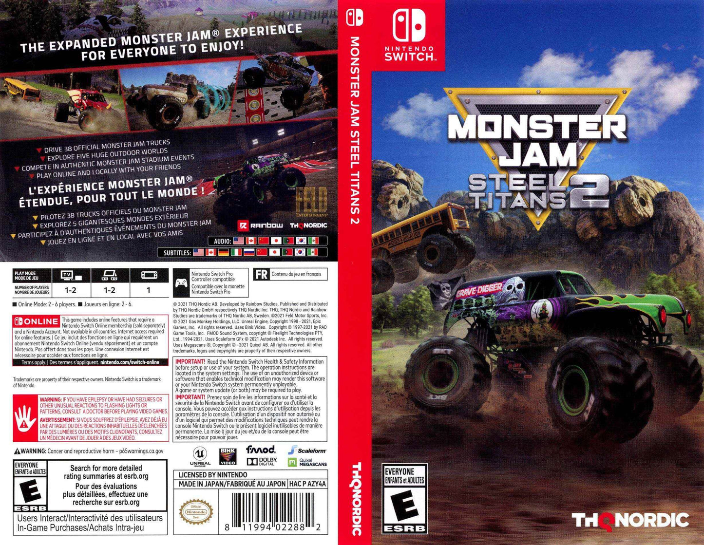 Monster Jam Steel Titans 2 Cover Art - WOI Solutions