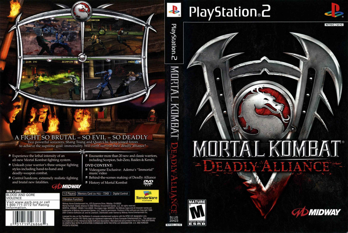 Mortal Kombat Deadly Alliance Cover Art - WOI Solutions