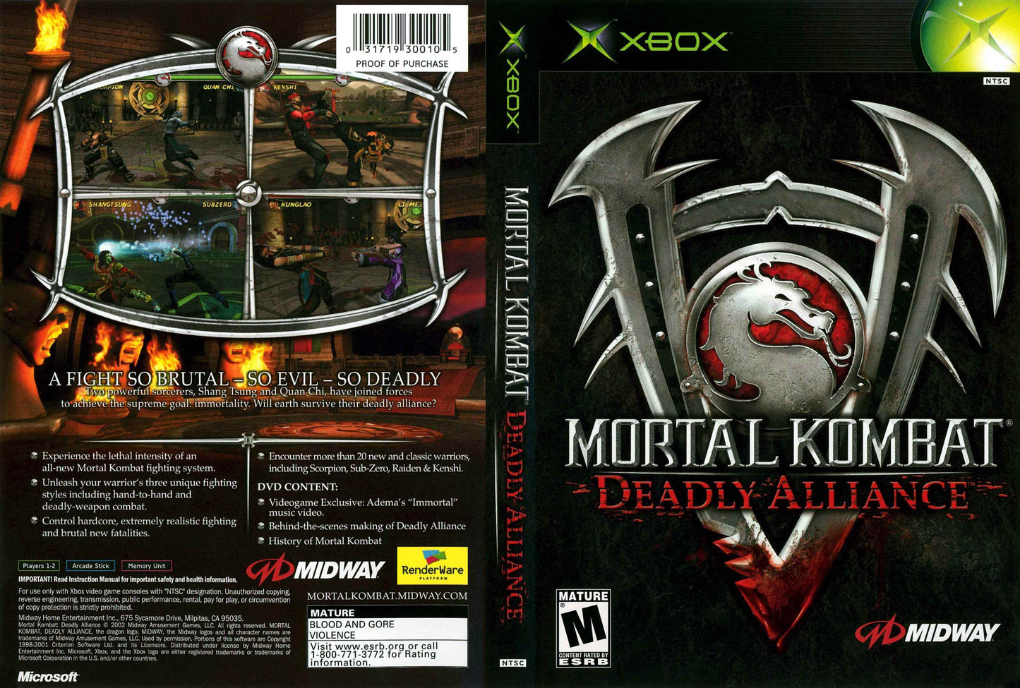 Mortal Kombat Deadly Alliance Cover Art - WOI Solutions