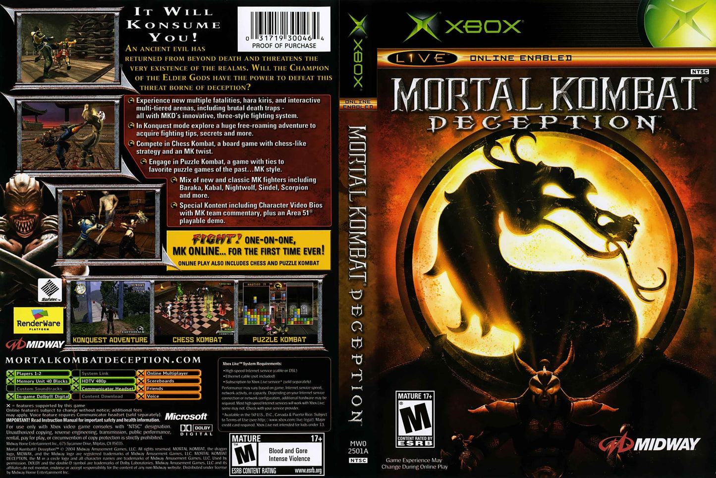 Mortal Kombat Deception Cover Art - WOI Solutions