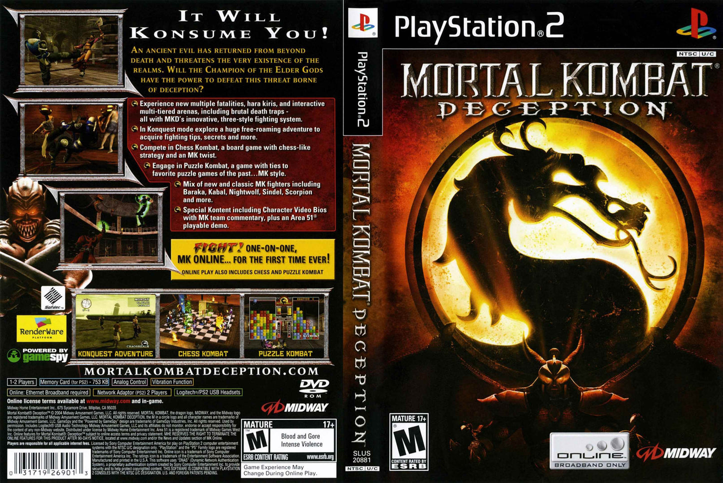 Mortal Kombat Deception Cover Art - WOI Solutions