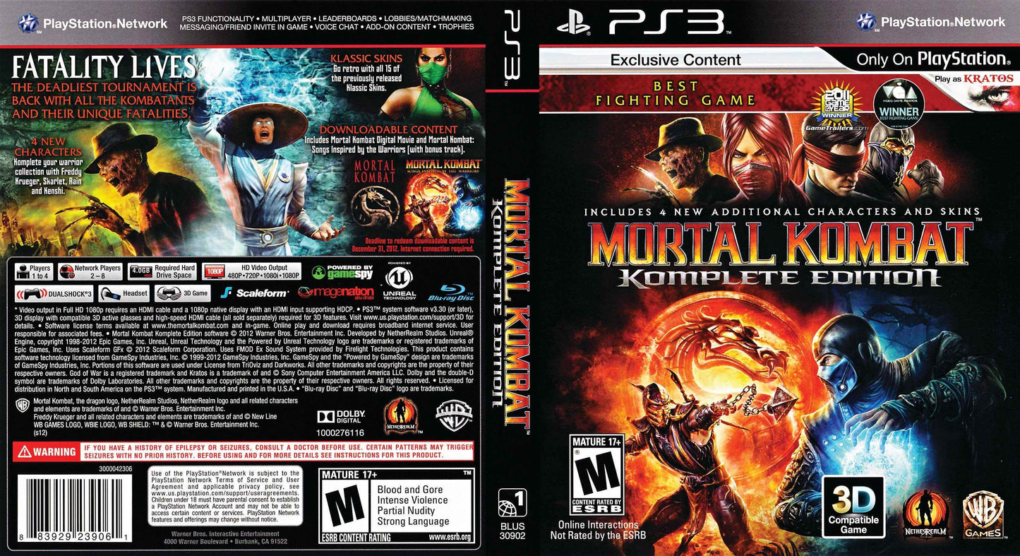 Mortal Kombat Komplete Edition Cover Art - WOI Solutions