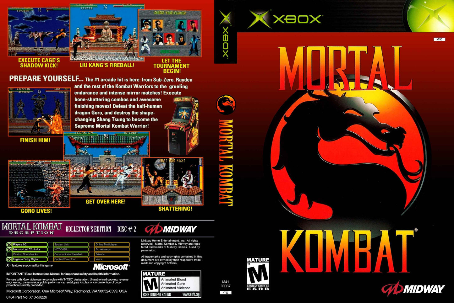 Mortal Kombat (MK Deception Bonus Disc) Cover Art - WOI Solutions