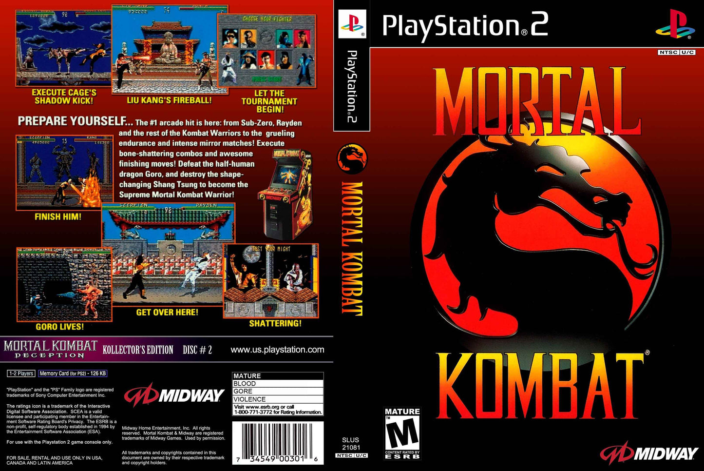 Mortal Kombat (MK Deception Bonus Disc) Cover Art - WOI Solutions
