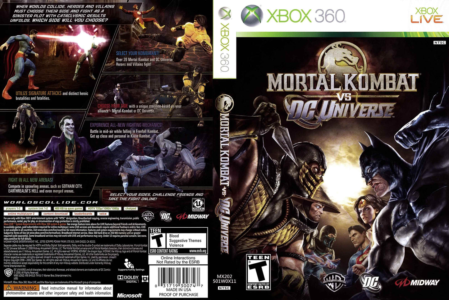 Mortal Kombat vs. DC Universe Cover Art - WOI Solutions