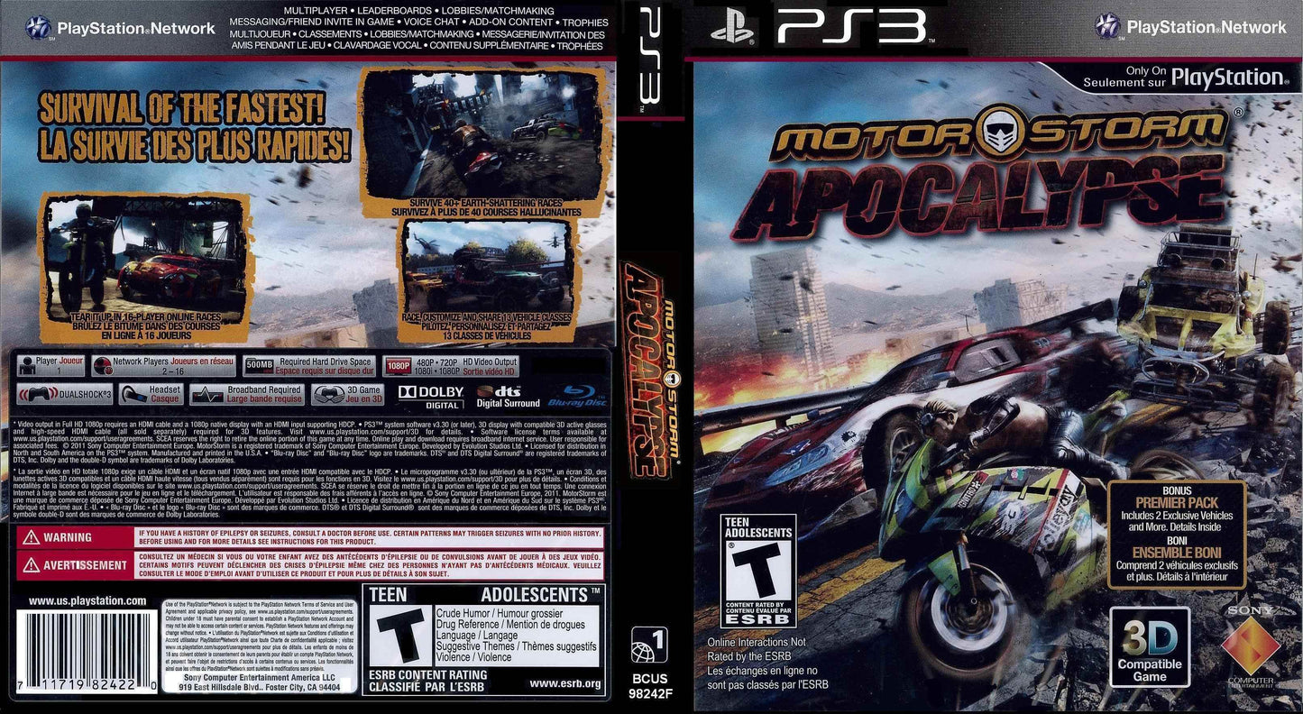 MotorStorm Apocalypse Cover Art - WOI Solutions