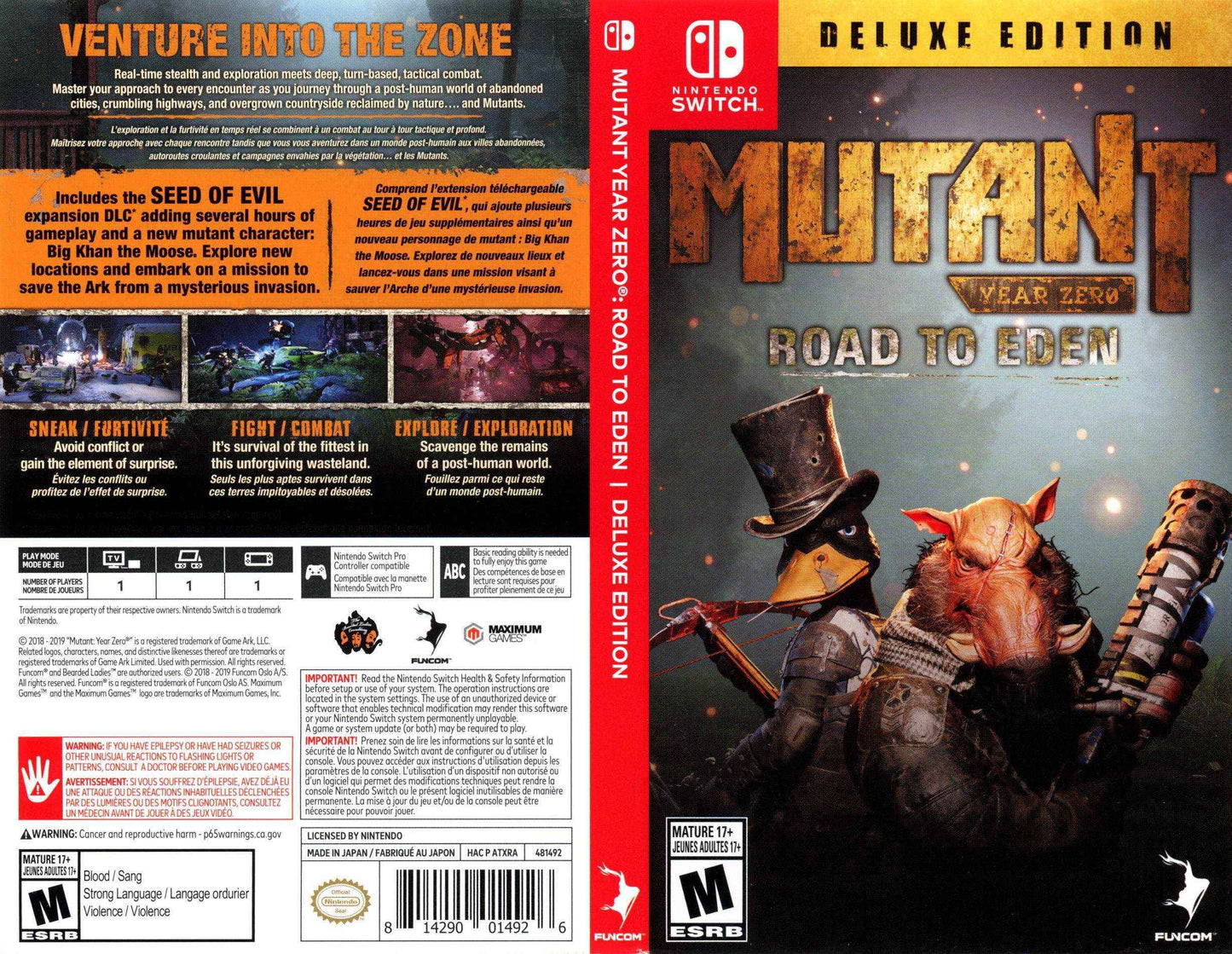 Mutant Year Zero Road to Eden - Deluxe Edition Cover Art - WOI Solutions