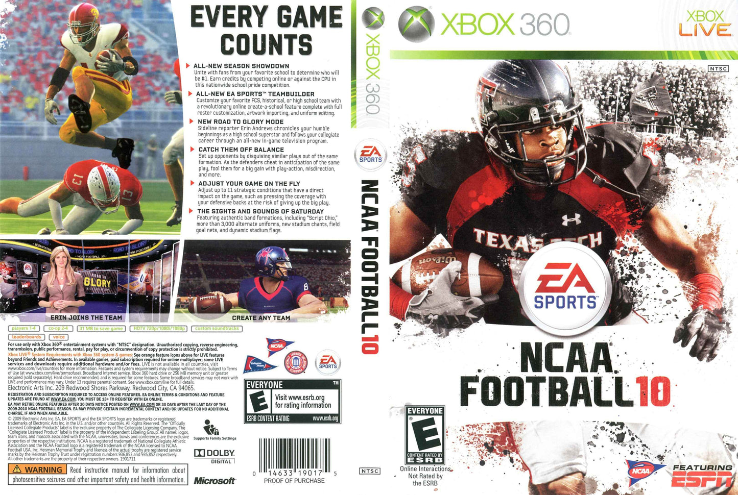 NCAA Football 10 Cover Art - WOI Solutions