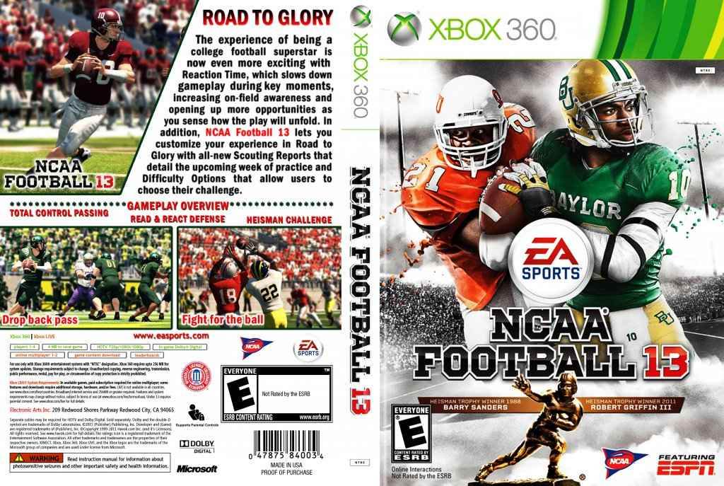 NCAA Football 13 Cover Art - WOI Solutions