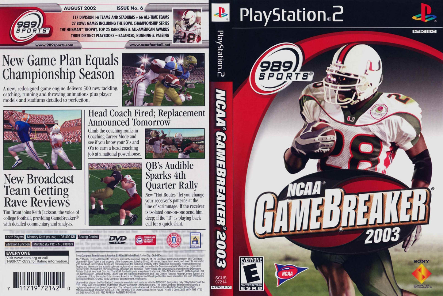 NCAA GameBreaker 2003 Cover Art - WOI Solutions