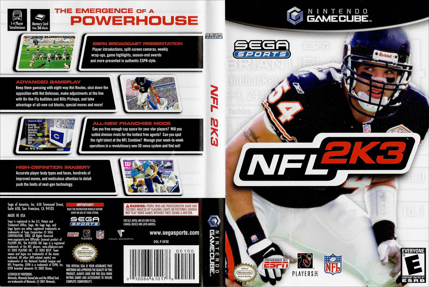 NFL 2K3 Cover Art - WOI Solutions
