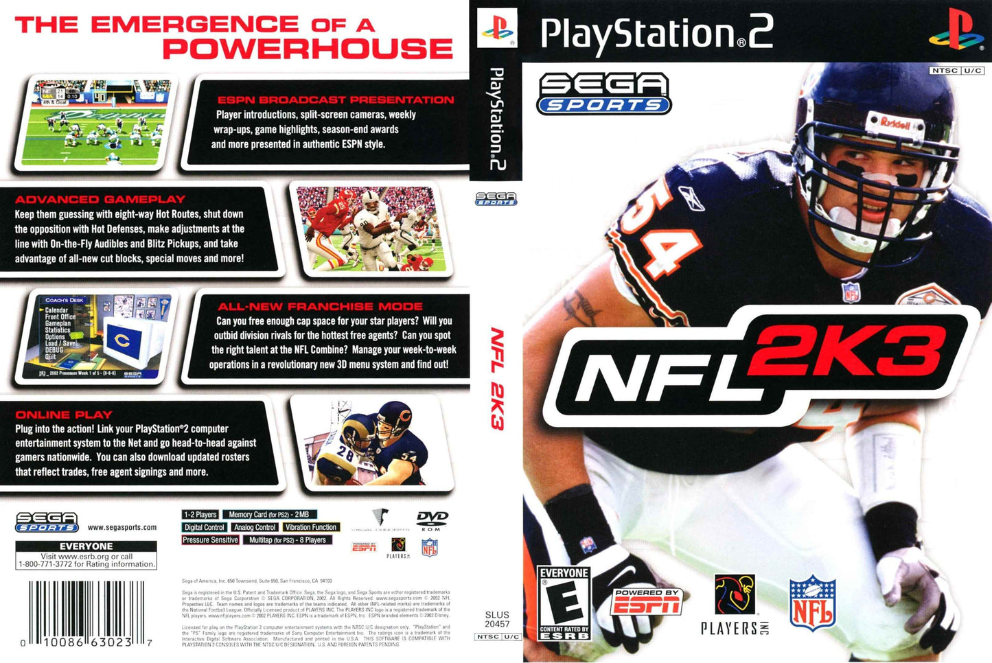 NFL 2K3 Cover Art - WOI Solutions