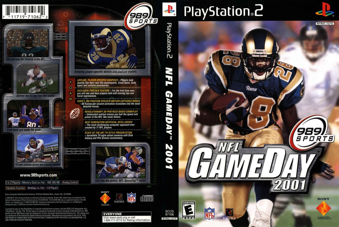 NFL GameDay 2001 Cover Art - WOI Solutions